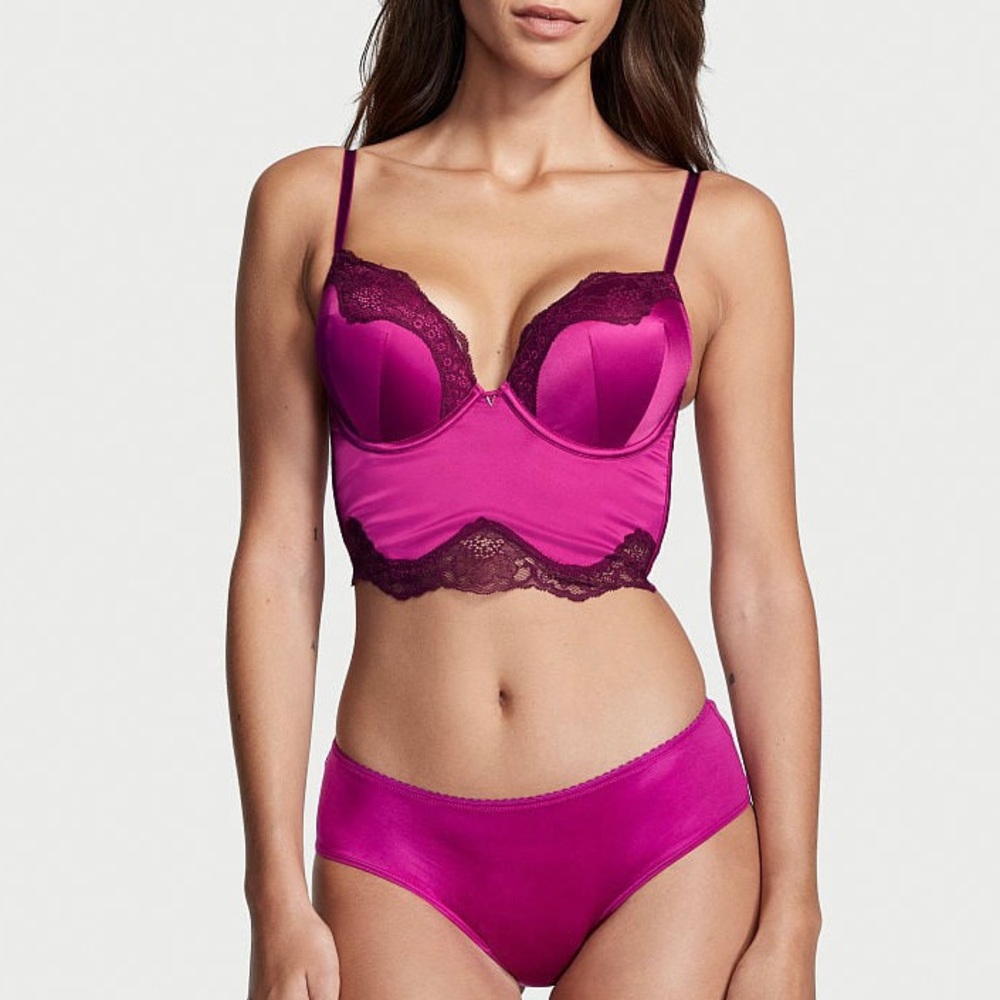 Victoria Secrets “Very Sexy Bombshell Add 2-Cups Push-Up Corset Top” in Plum